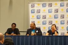 Tim Brown on a panel at Future Con