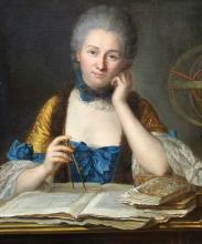 Émilie Du Châtelet, portrait by Maurice Quentin de La Tour