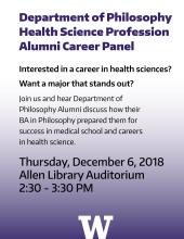 Health Sciences Career Panel Poster