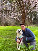Jack Lucas Chang and his dog Izzie