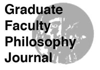 Graduate Faculty Philosophy Journal