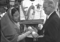 Professor Potter receiving his Padma Shri Award from the President of India.
