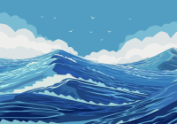 Illustration of Ocean waves