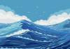 Illustration of Ocean waves